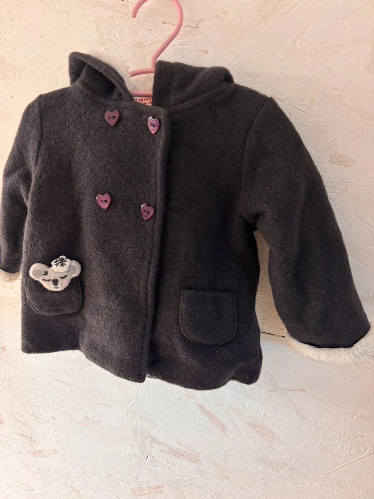 Plush-lined hooded coat with fur trim – Du Pareil au Même – 18 months (80 cm) – photo 4